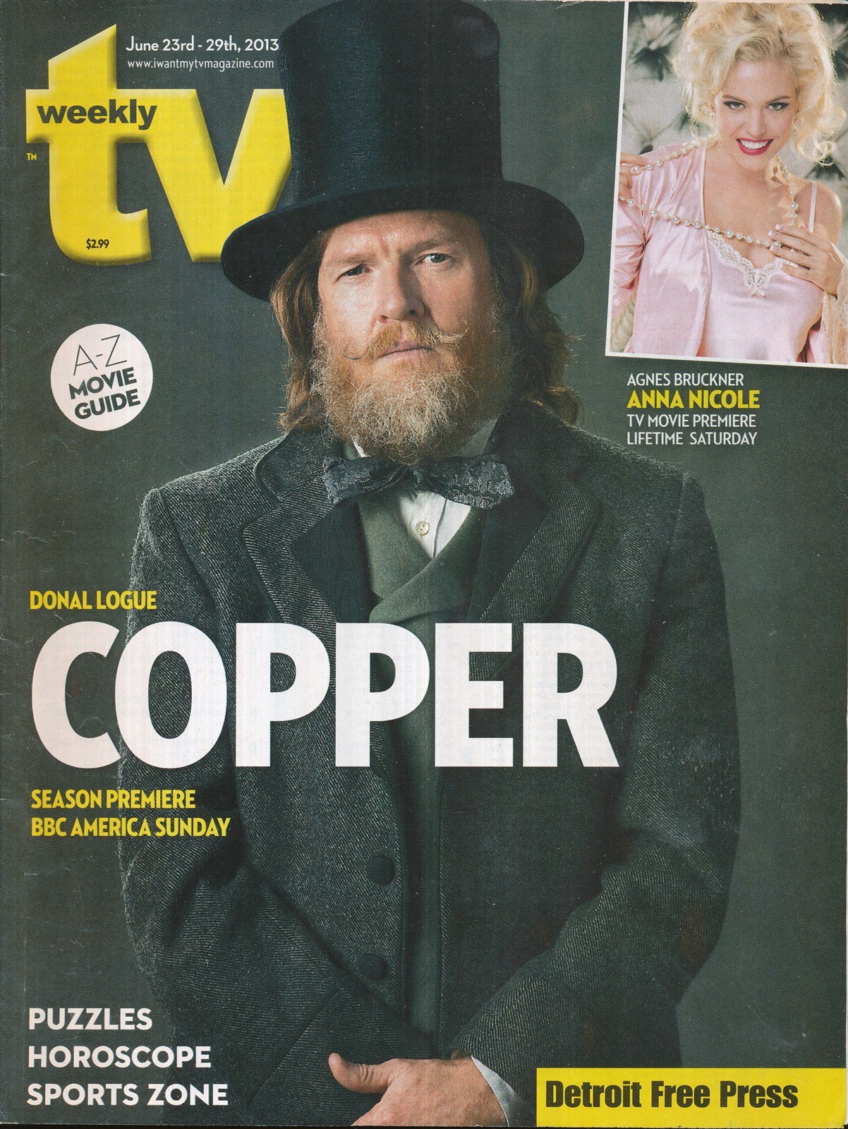 TV WEEKLY 2013 JUNE 23-29 DONAL LOGUE (FAIR/GOOD COND)