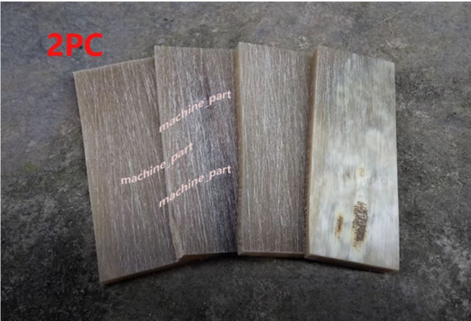 2Pcs Natural Flower yellow Buffalo Horn Sheet Knife Blanks Plate Handle Material