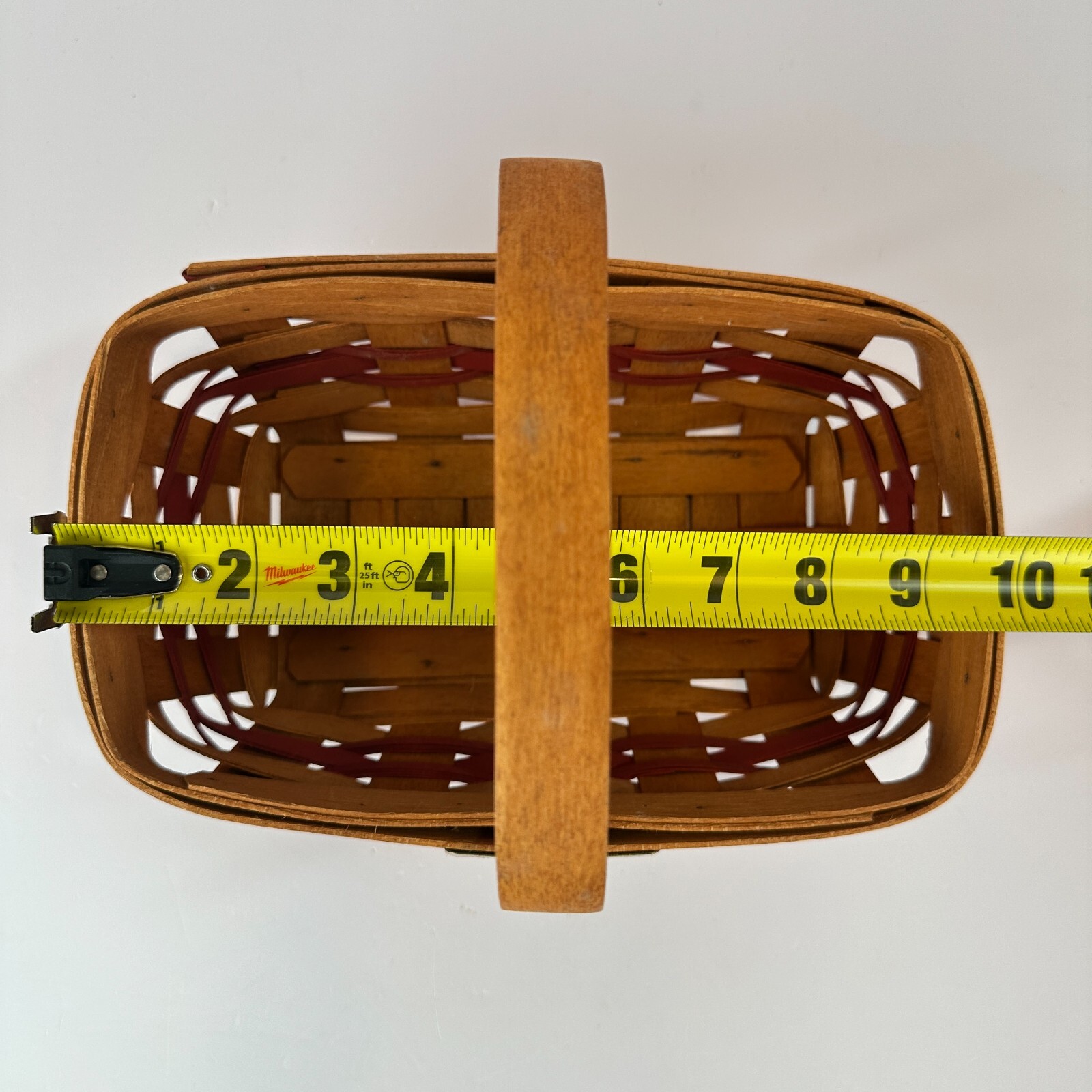 Longaberger 1990 Christmas Collection 'Gingerbread' Basket W/Red Weave Brass Tag