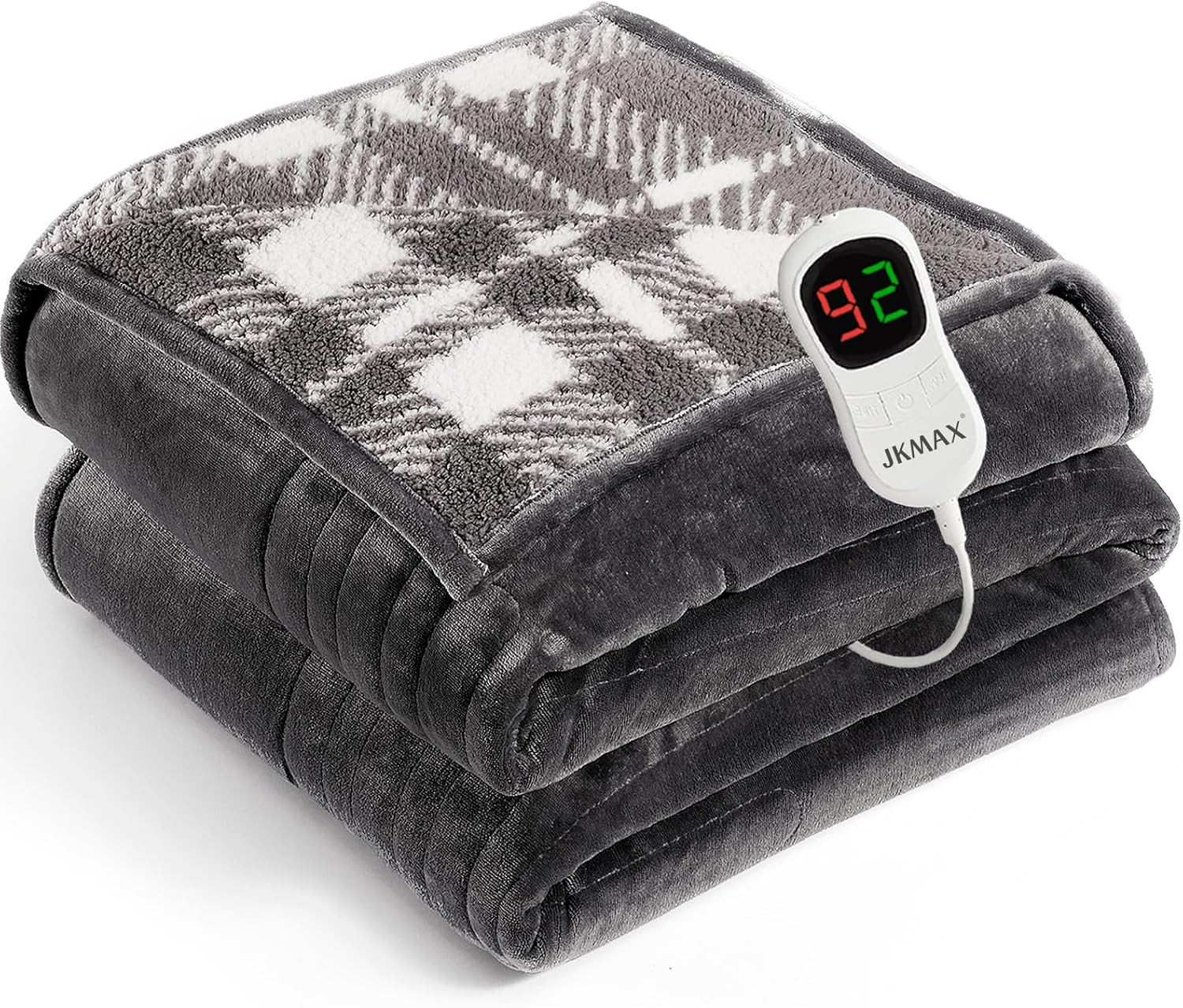 Heated Electric Blanket Full Size 72"x84" Flannel 10 Levels Over-Heat Protection