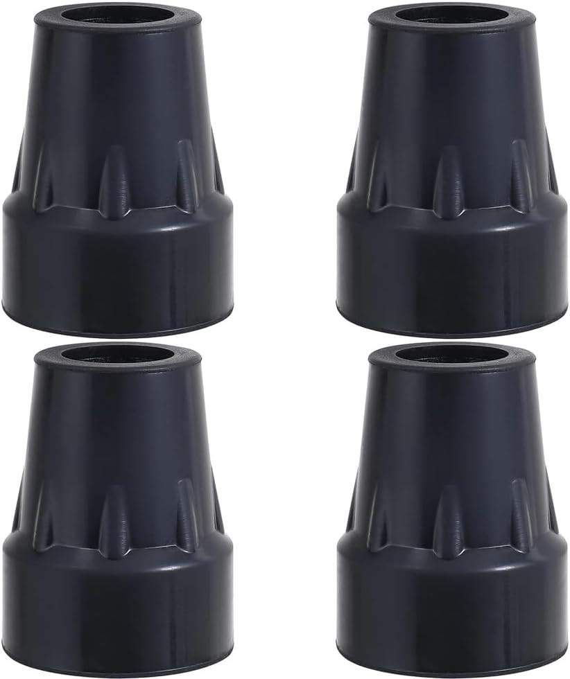 Cane Tips, 3/4”Crutch Tips Heavy Duty Walking Cane Tips Replacement Black Rubber