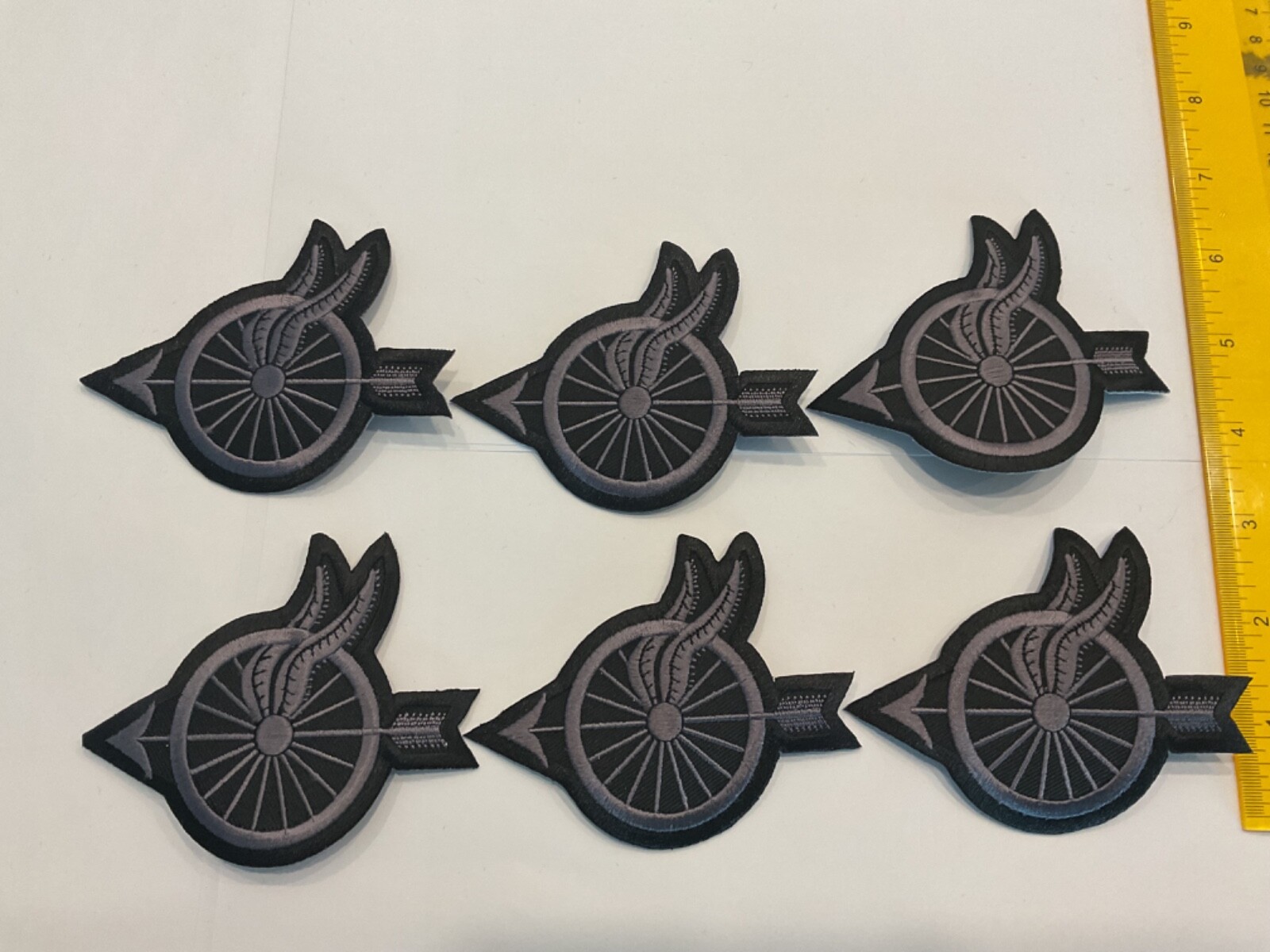 Wings and wheels subdued patch set 6 pieces all new full sew on.