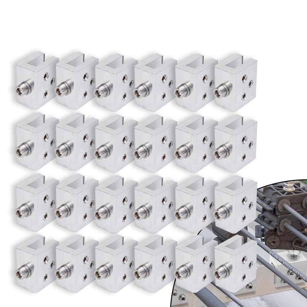 24PCS Standing Seam Roof Clamps Metal Roof Standing Racking Solar Panel Bracket