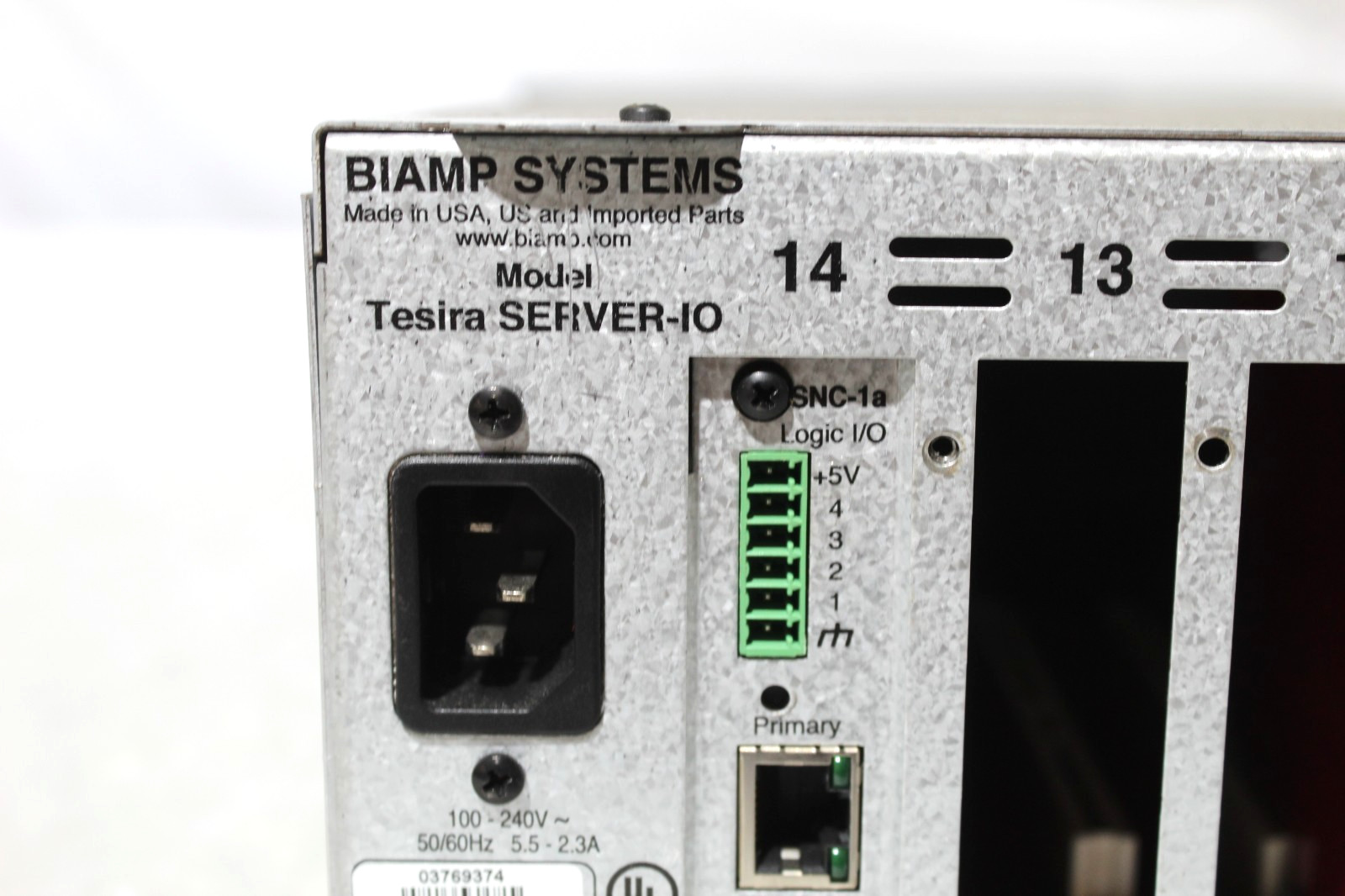 Biamp Systems Tesira SERVER-IO Digital Network Signal Processor