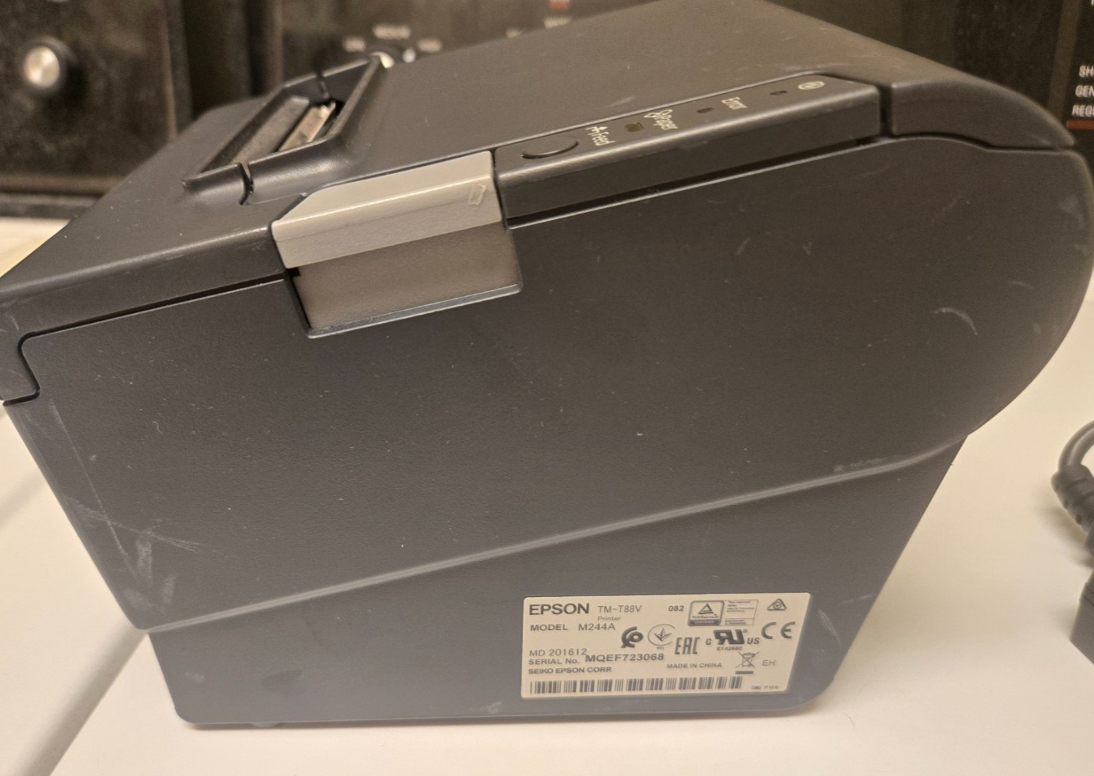 Epson Micros TM-T88V M244A Compact POS Thermal Receipt Printer w/AC Adapter