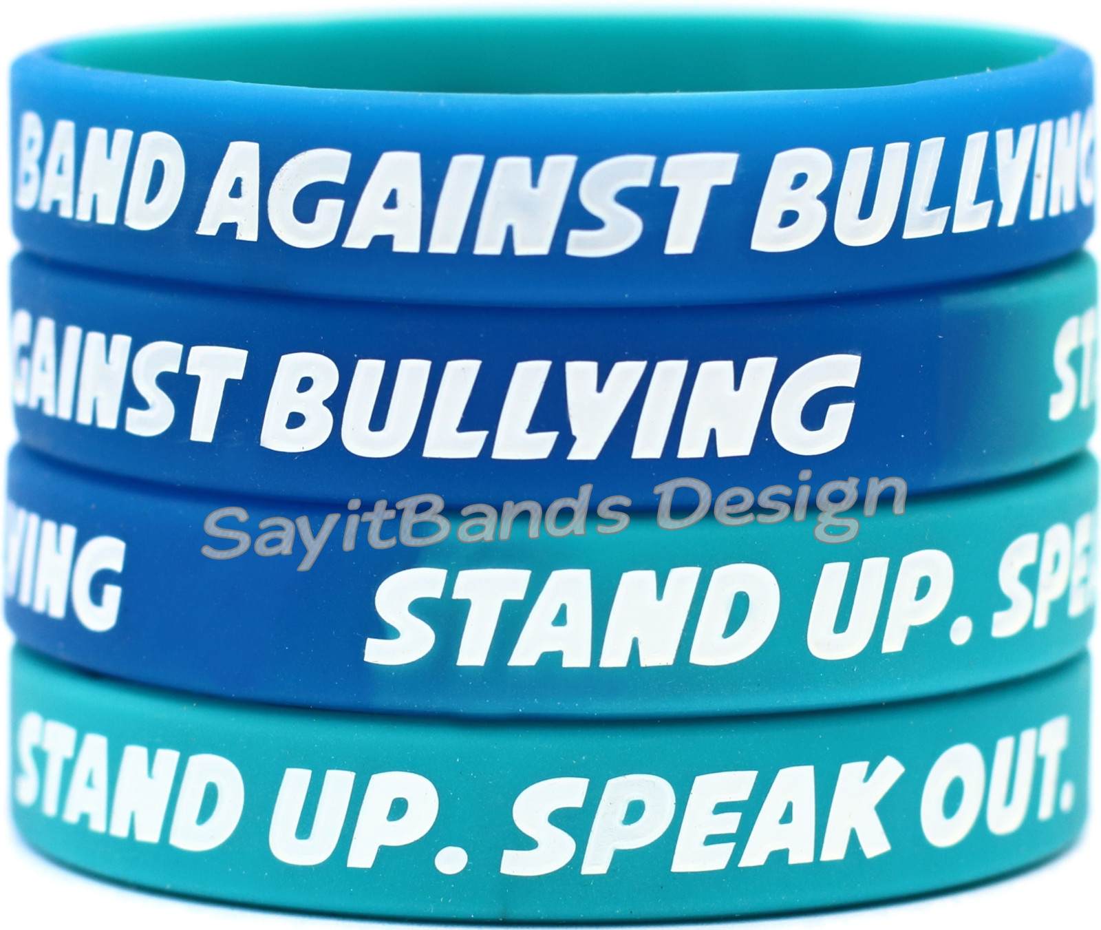 100 Band Against Bullying Wristbands - Big Set of Anti Bully Bracelets