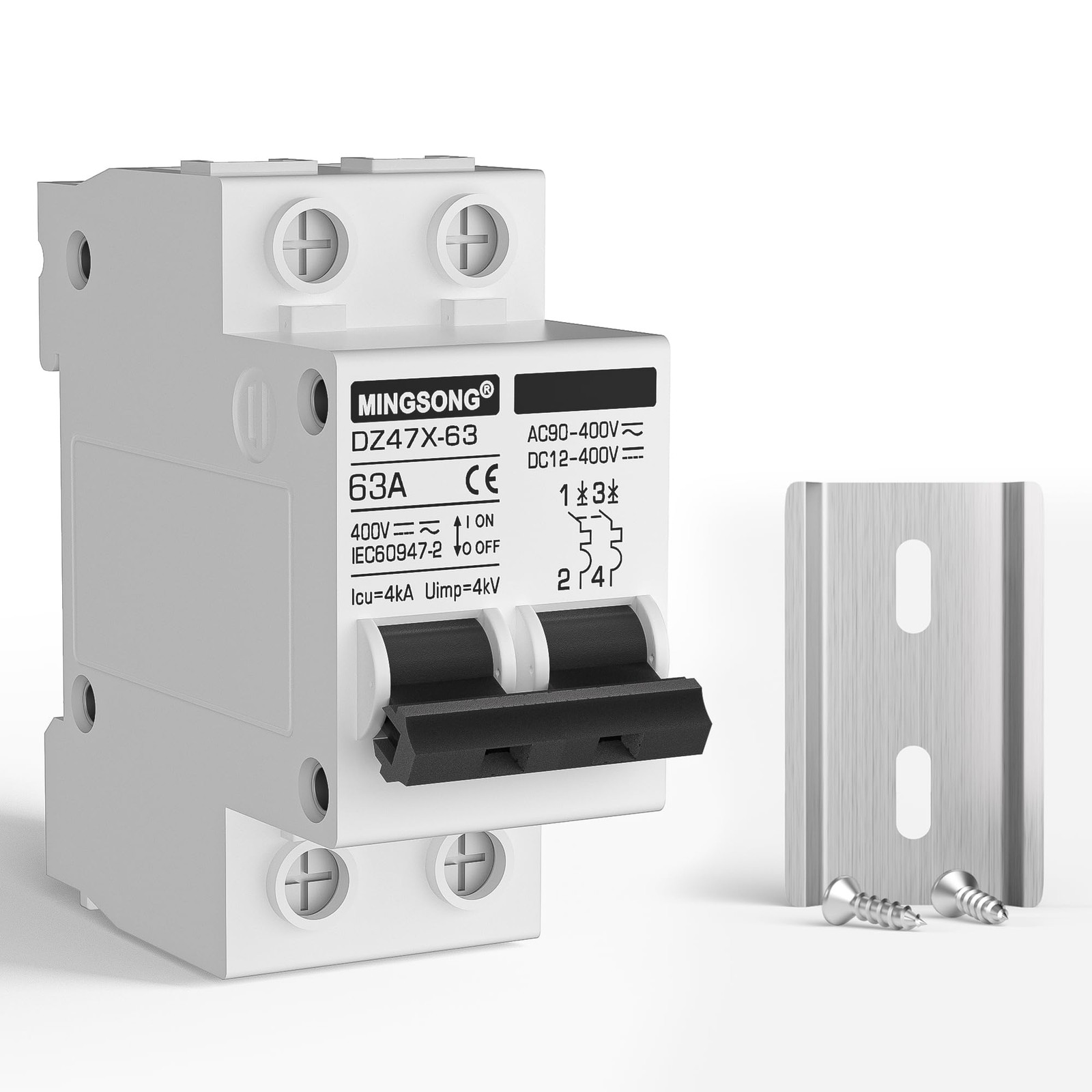 MINGSONG 63A 2 Pole Solar Disconnect Switch