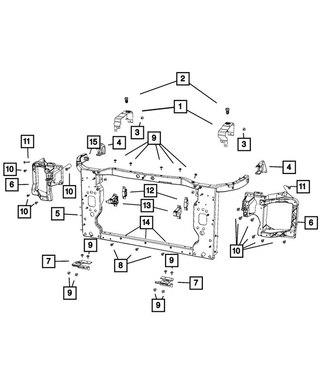 Genuine Mopar Radiator Support Bracket Left 68195881AA