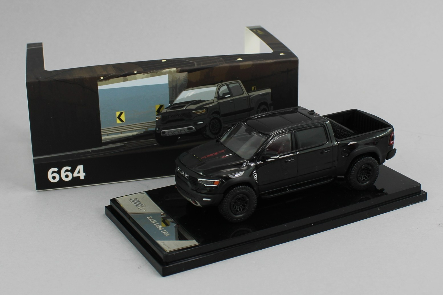 1:64 *SHADOW PRO* BLACK Dodge RAM TRX Pickup Truck *NIB*