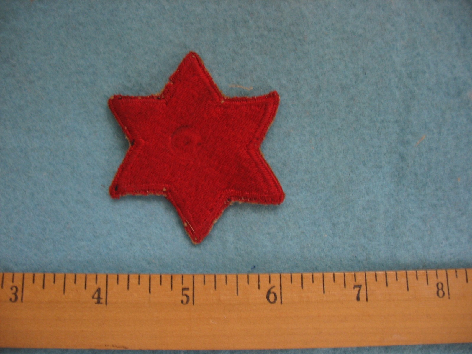Original used WWII US Army 6th Infantry Division shoulder patch.