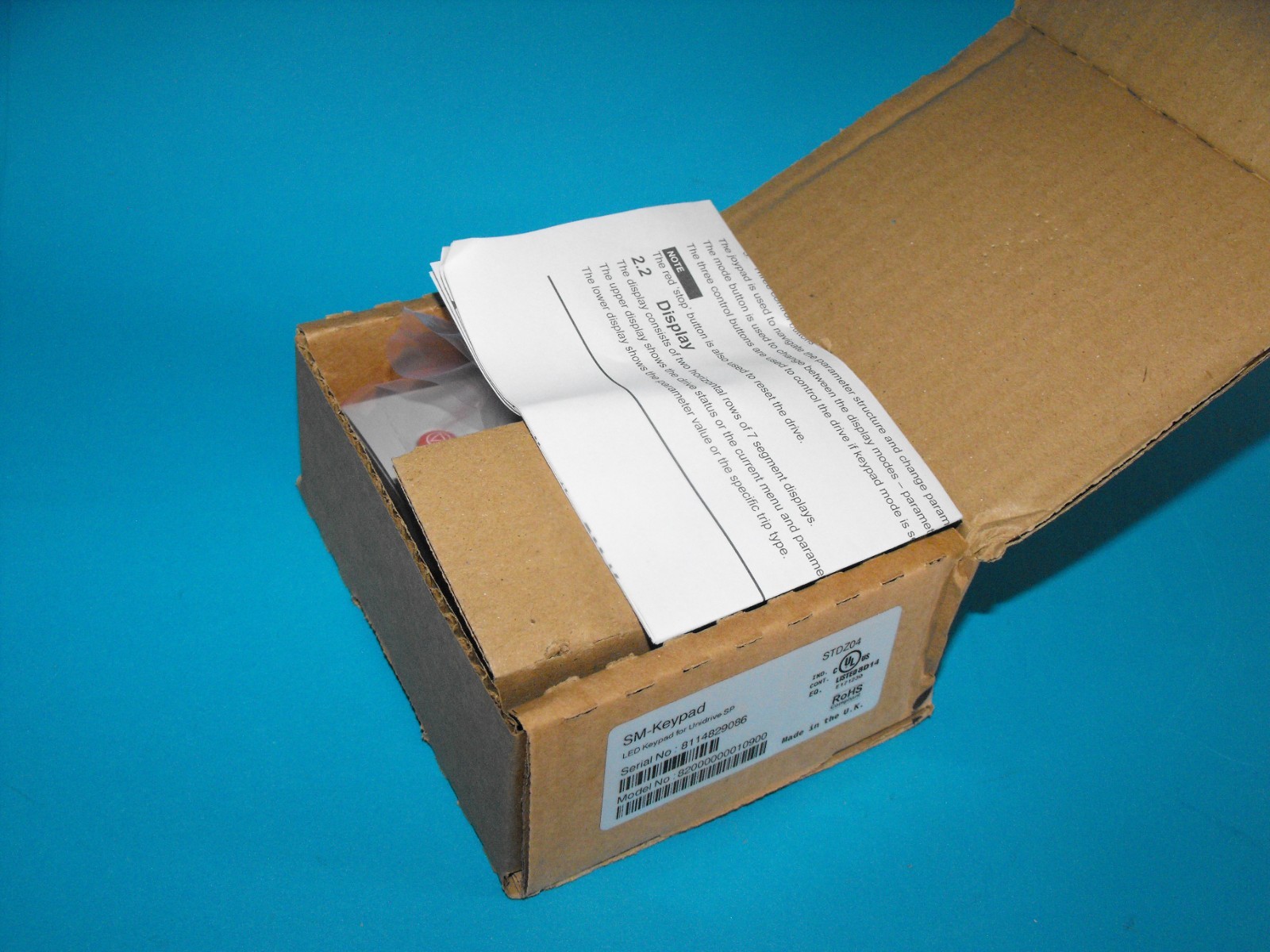 Control Techniques SM-Keypad.KEYPAD FOR UNIDRIVE SP.STDZ04.SER.N.8114829086.NEW