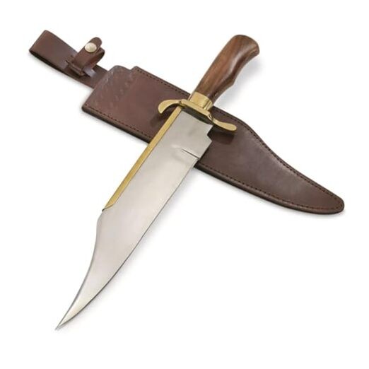 Full Tang Bowie Knife 19 inch - Hunting Knife with Wood Handle and Stainless