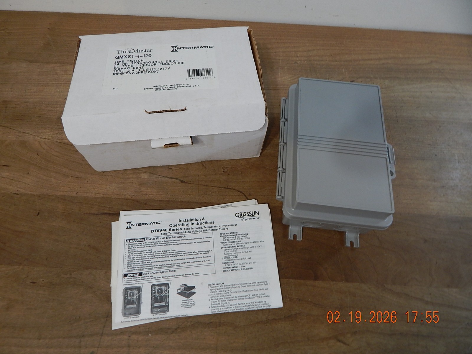 NEW OEM Intermatic GMXST-I-120 Time Control