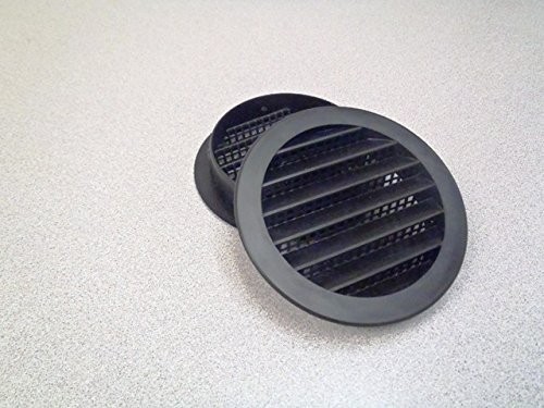 Maurice Franklin 3" Round Plastic Vent - Black - Package of 4 Small,