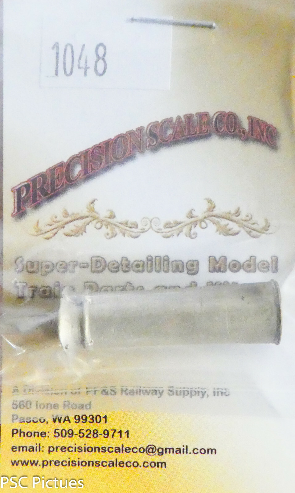 Precision Scale O #1048 Stack, Straight, for: 4-4-0 Steam Locomotive (Brass)