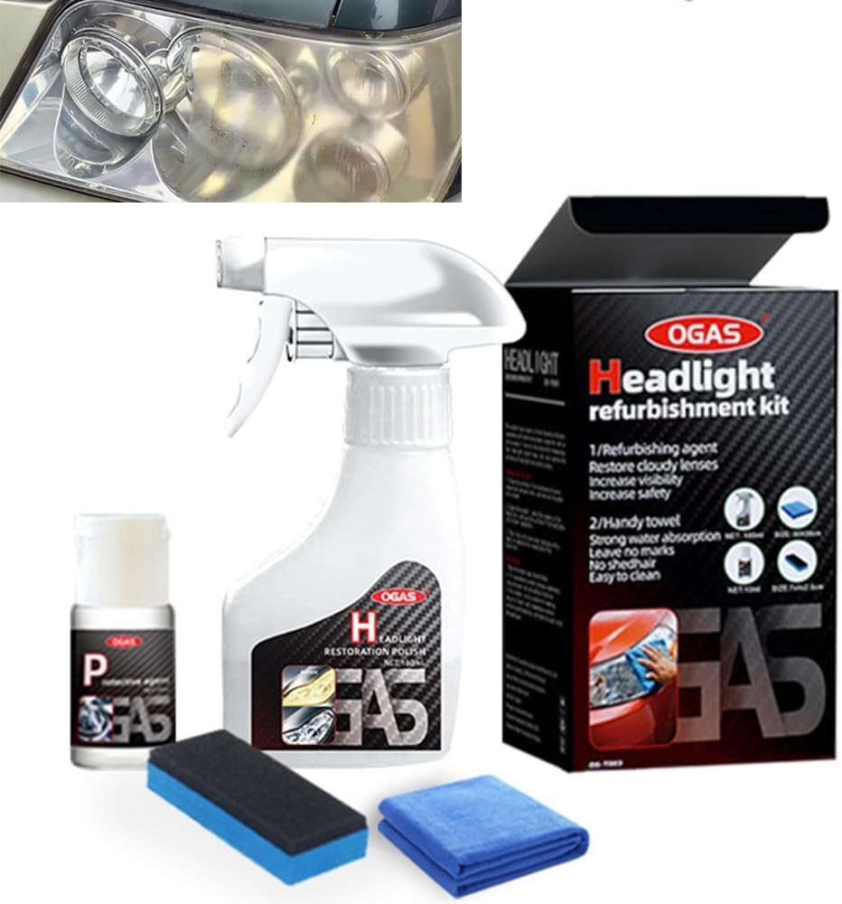 Headlight Restoration Headlamp Cleaner Instantly Restores Yellowed Oxidation...