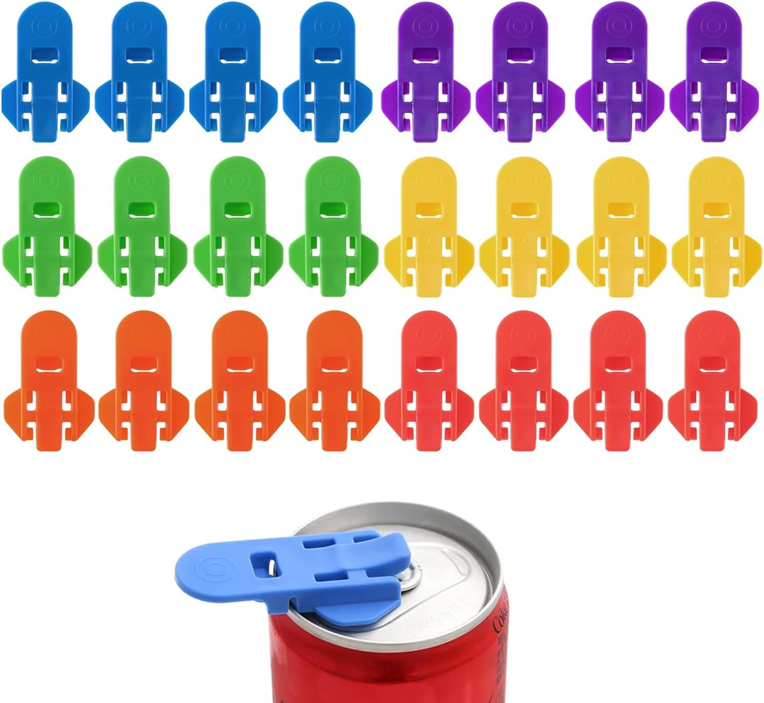 Pack of 24 Plastic Manual Easy Can Opener, Can Cover Protector Leakproof Can