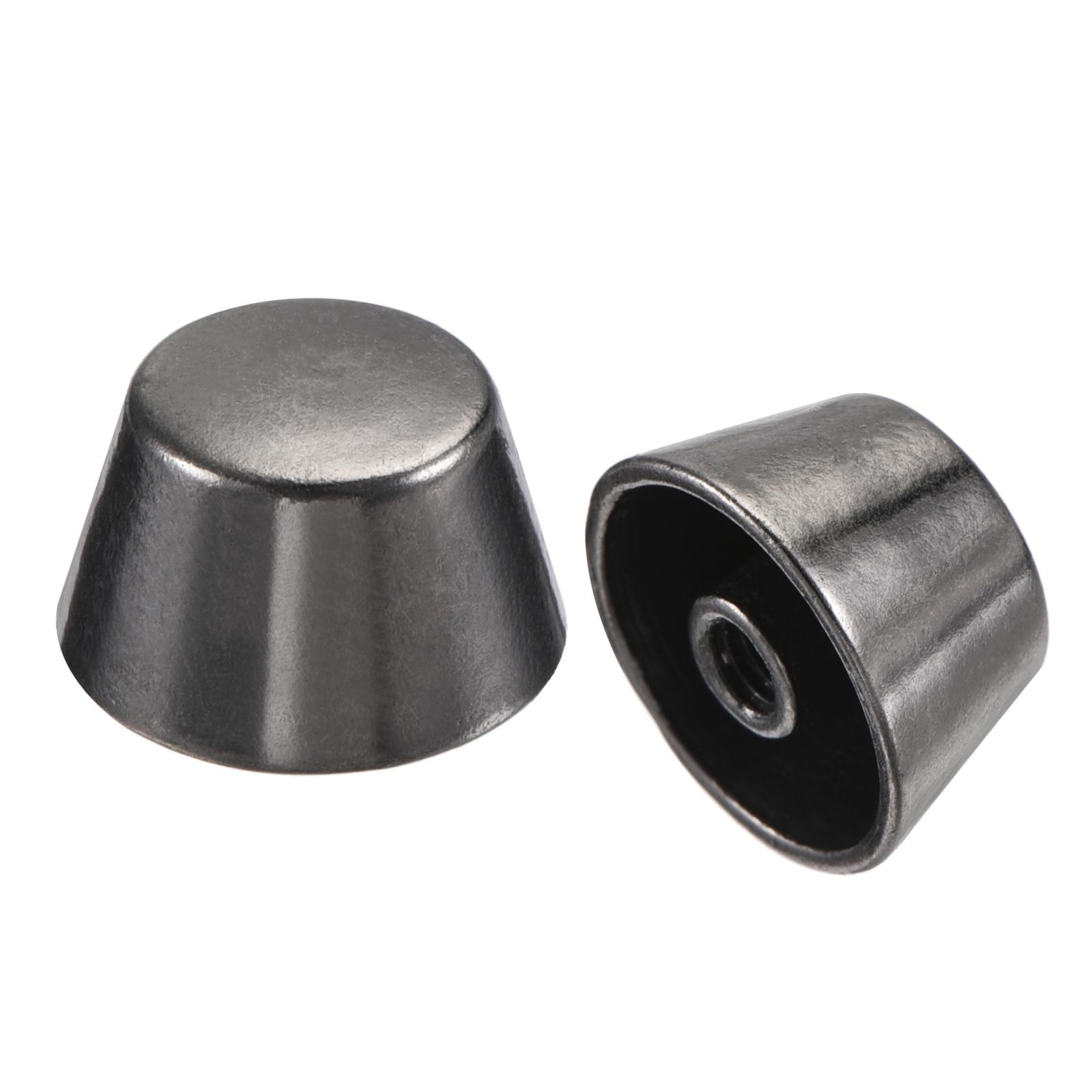 12x7mm Rivet Studs Screw Back Flat Cable Feet Stud Dark Grey 8pcs
