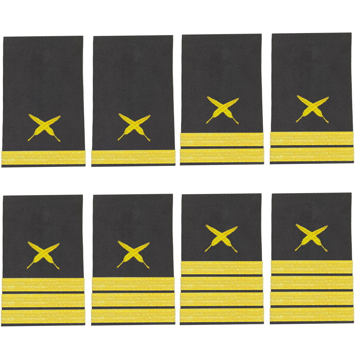 BuyStripes Purser Uniform Shoulder Board Epaulets With Gold Quills