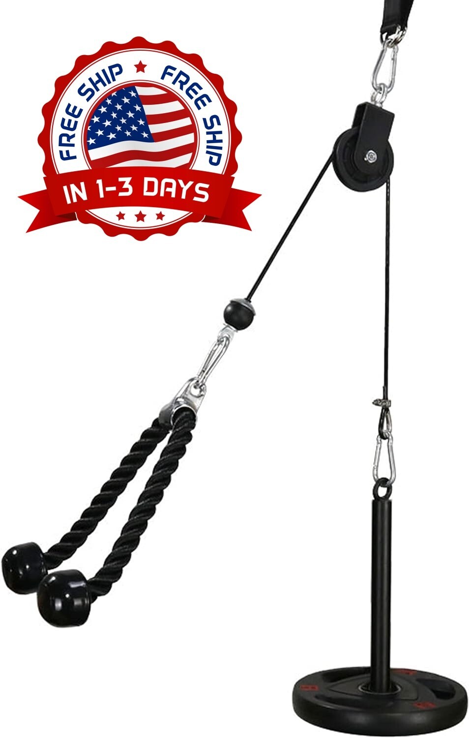 Placa De Peso Pin De Carga Fitness LAT Cable Sistema De Polea Gimnasio, Equipo