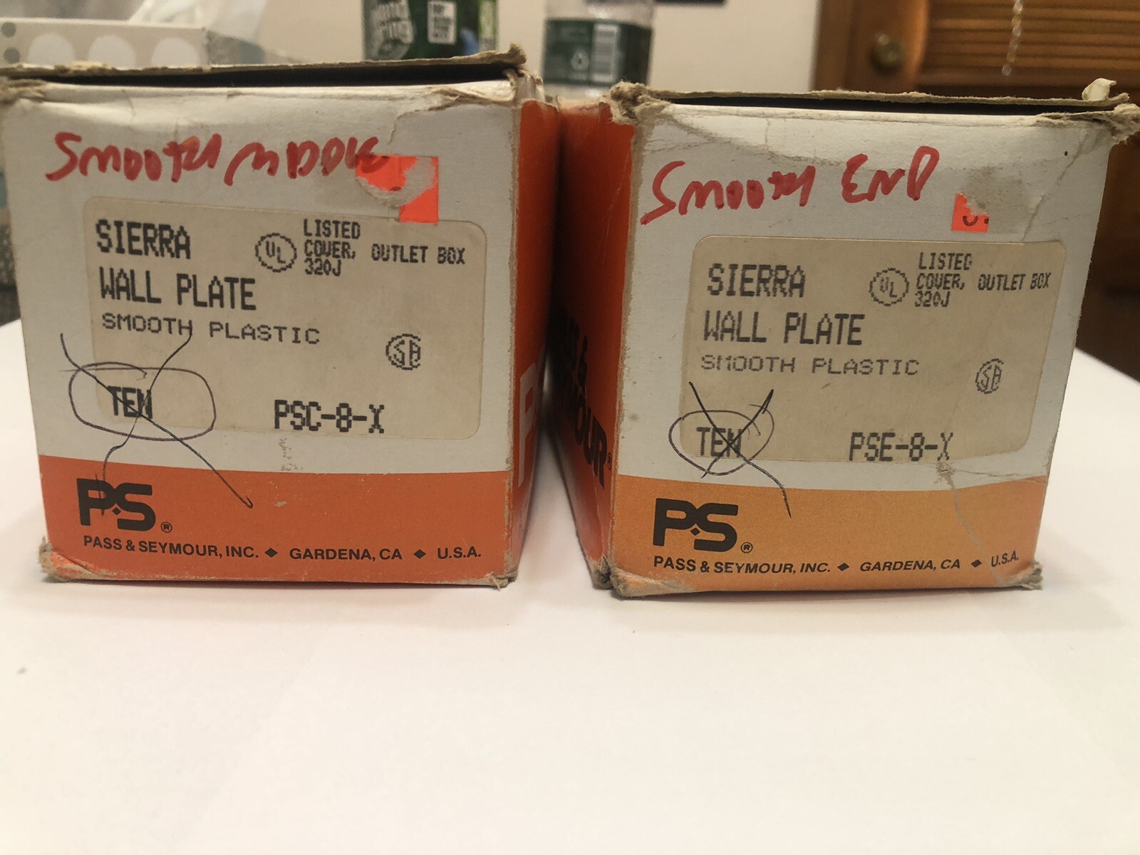 Pass & Seymour Sectional wall Plates Smooth Brown Box of 10 each middle & end