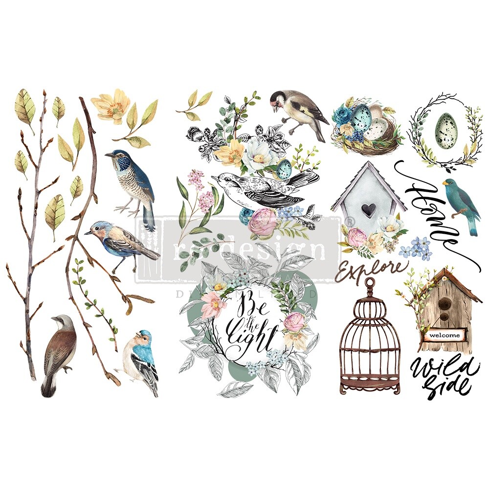 Prima Marketing Re-Design Decor Transfers 6"X12" 3/Sheets-Garden Marvels