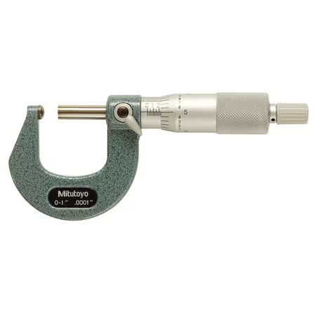 Mitutoyo 115-153 Spherical Anvil Micrometer, 0-1 In