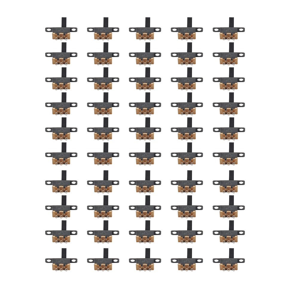 50Pcs 8mm Vertical Slide Switch SPDT 2 Position 3 Terminals PCB Panel Latching