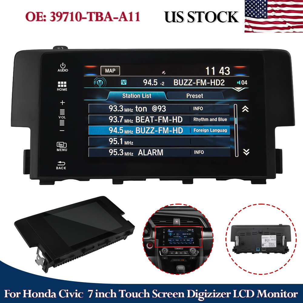 OEM Radio Navigation Display Touch Screen 39710-TBA-A11 For Honda Civic 2016-18