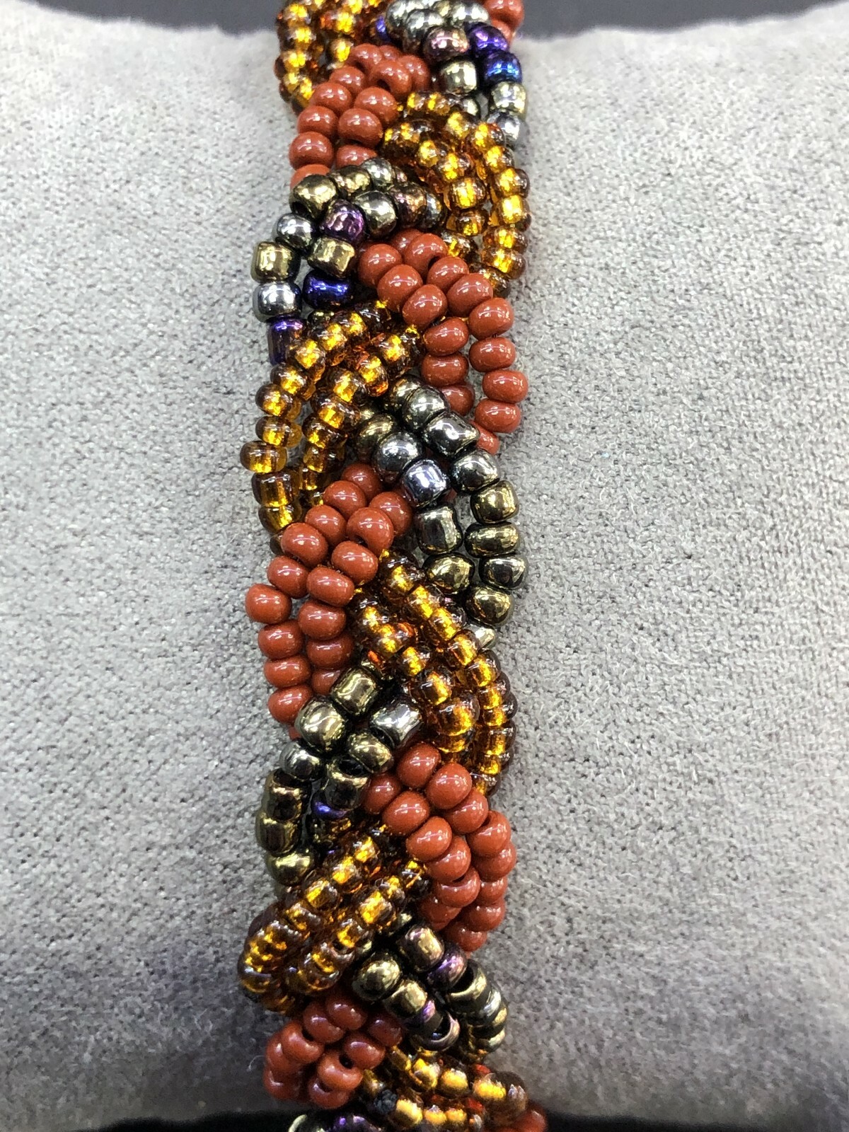 Artisan Hand Beaded Mayan Bracelet single strand stones Made in Guatemala 023