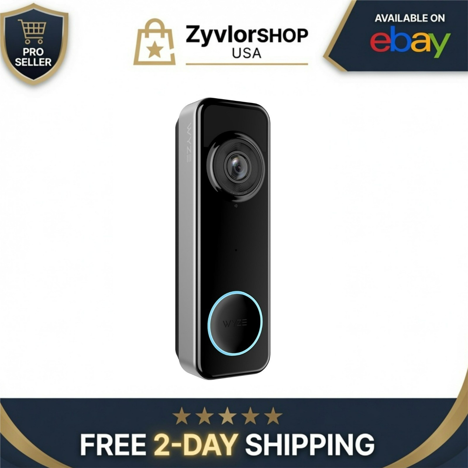Wyze Battery Video Doorbell Wireless Camera with Color Night Vision