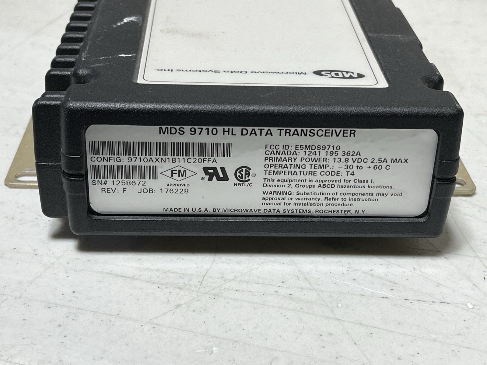 Microwave Data Systems MDS 9710 HL Data Transceiver #672