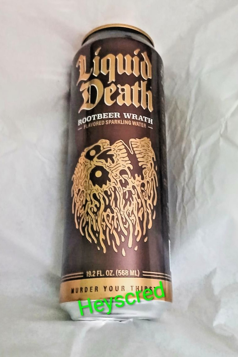 (1) Full Tall Can: LIQUID DEATH ~ ROOTBEER WRATH Flavored Sparkling Water