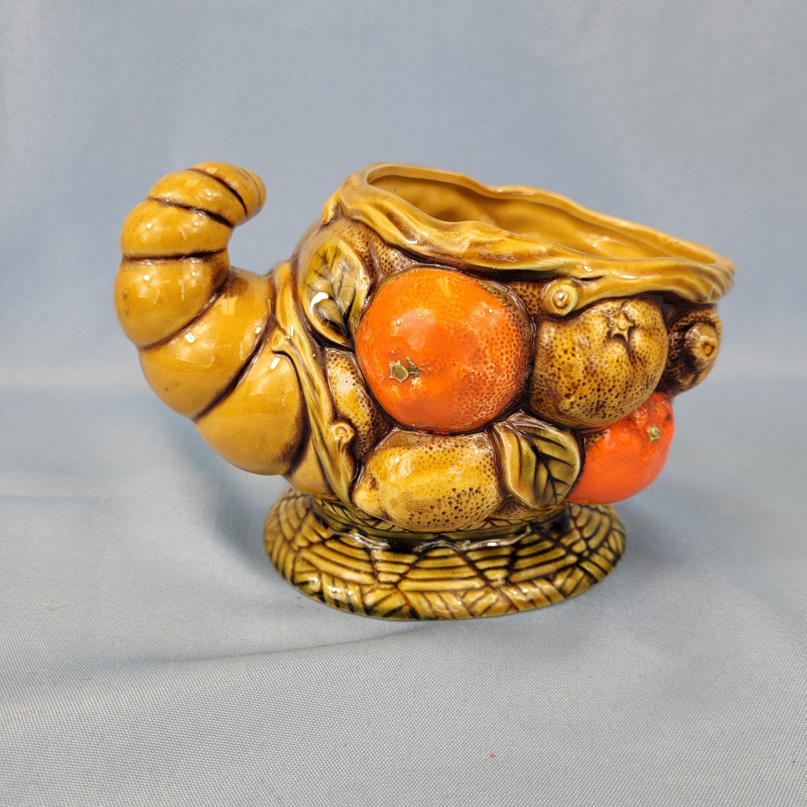 Inarco Cornucopia Planter E-4616 Fruit Harvest Ceramic Vase Japan