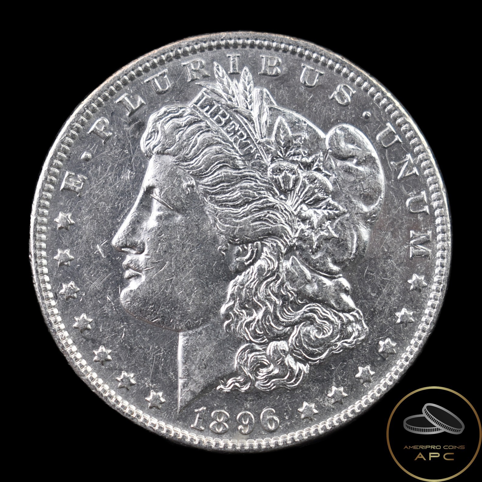1896 AU Almost Uncirculated Morgan Dollar 90% Silver Combined Shipping