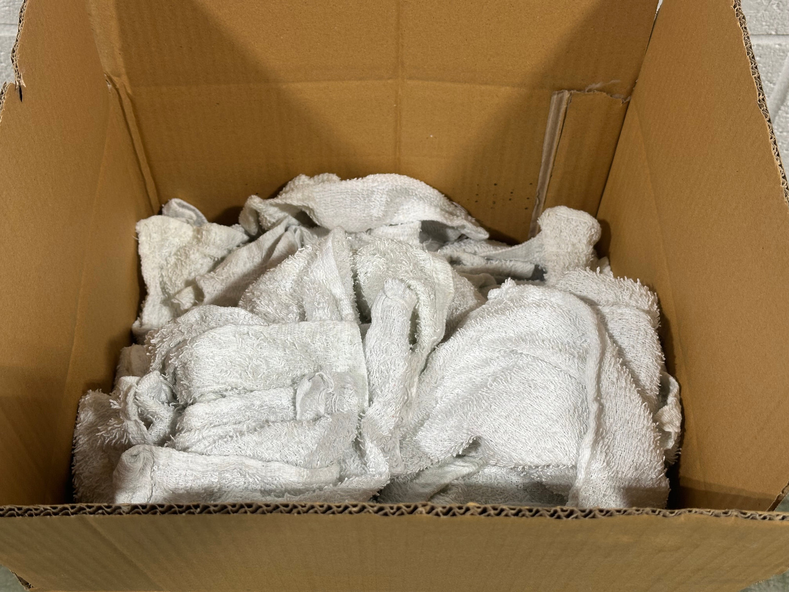 White Terry Wiping Rags & Multi-purpose Cleaning Painter Towels 50 LBS / Box