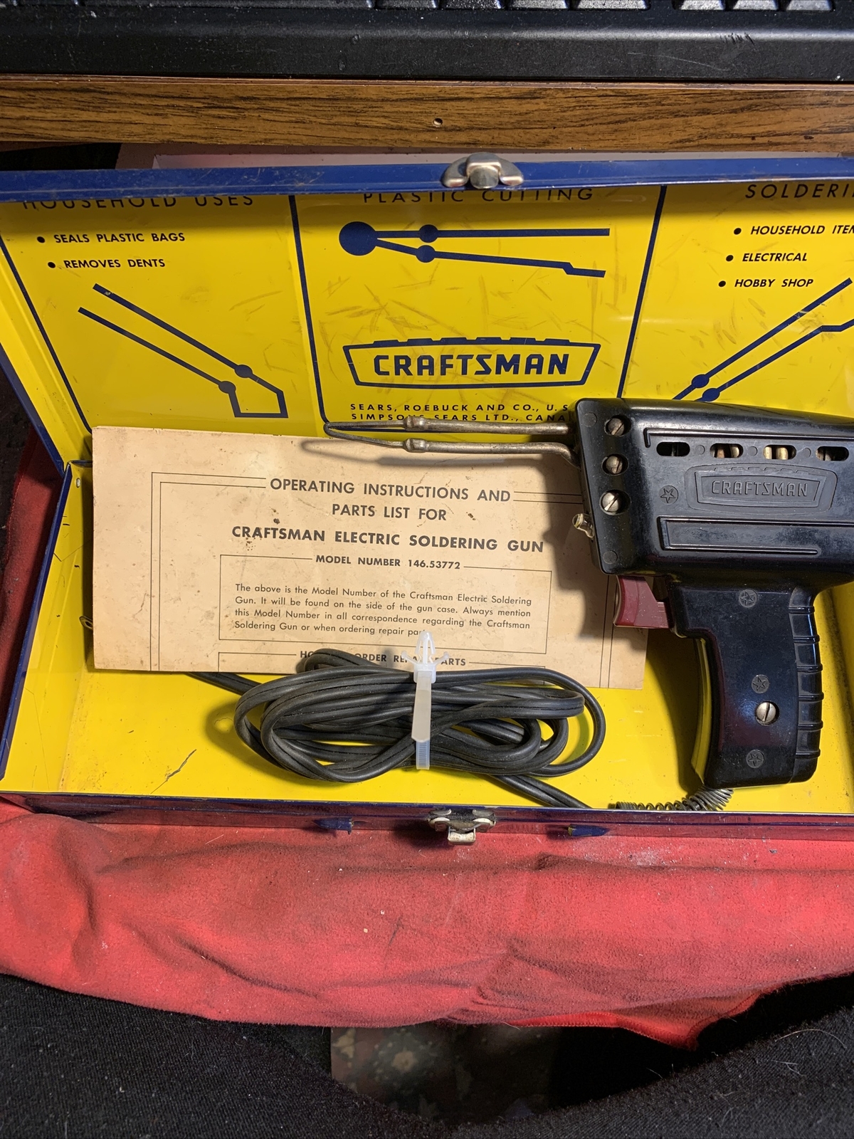VINTAGE CRAFTSMAN ELECTRIC SOLDERING GUN IN CASE