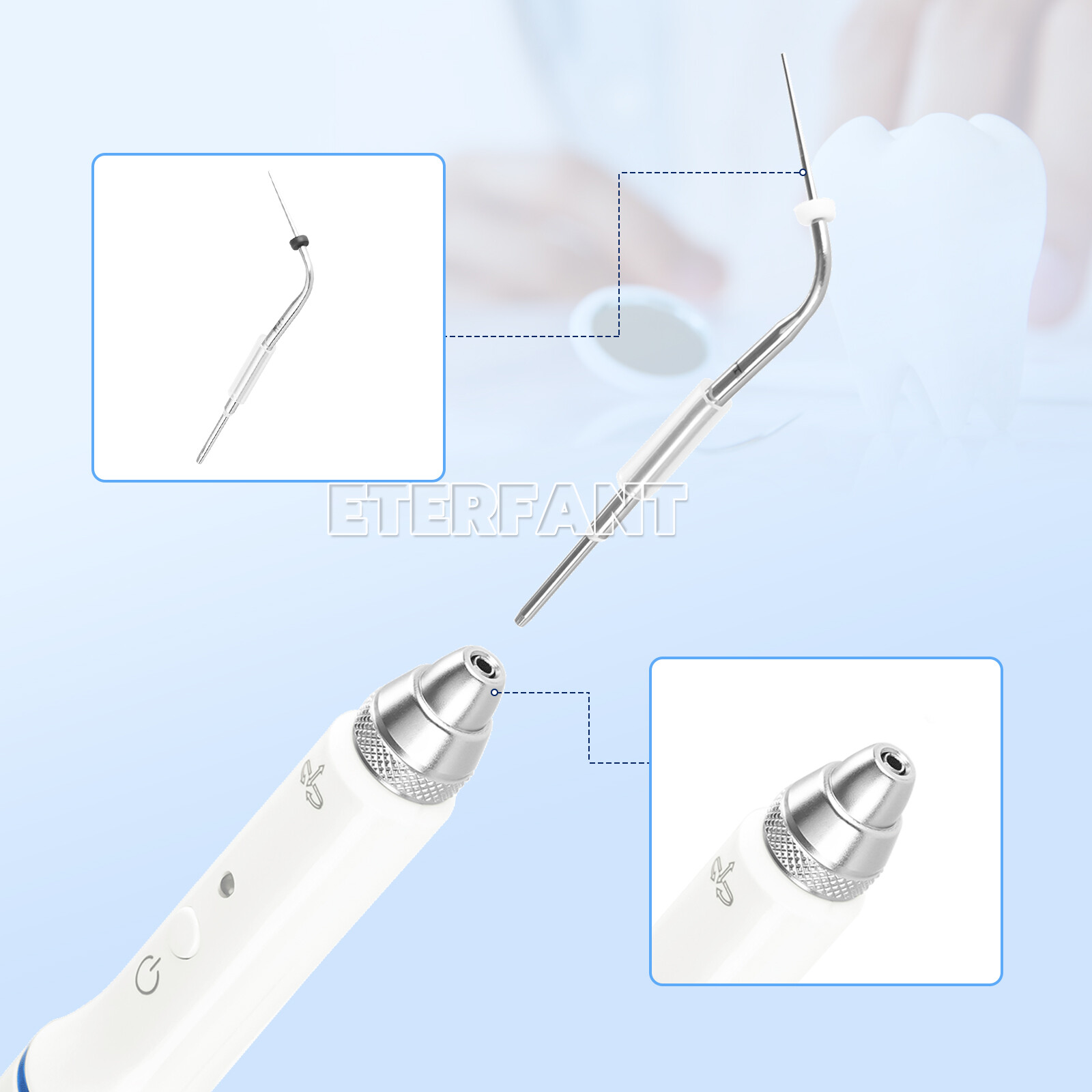ETERFANT Dental Gutta Percha Obturation System Endo Heated Pen+2xTips white