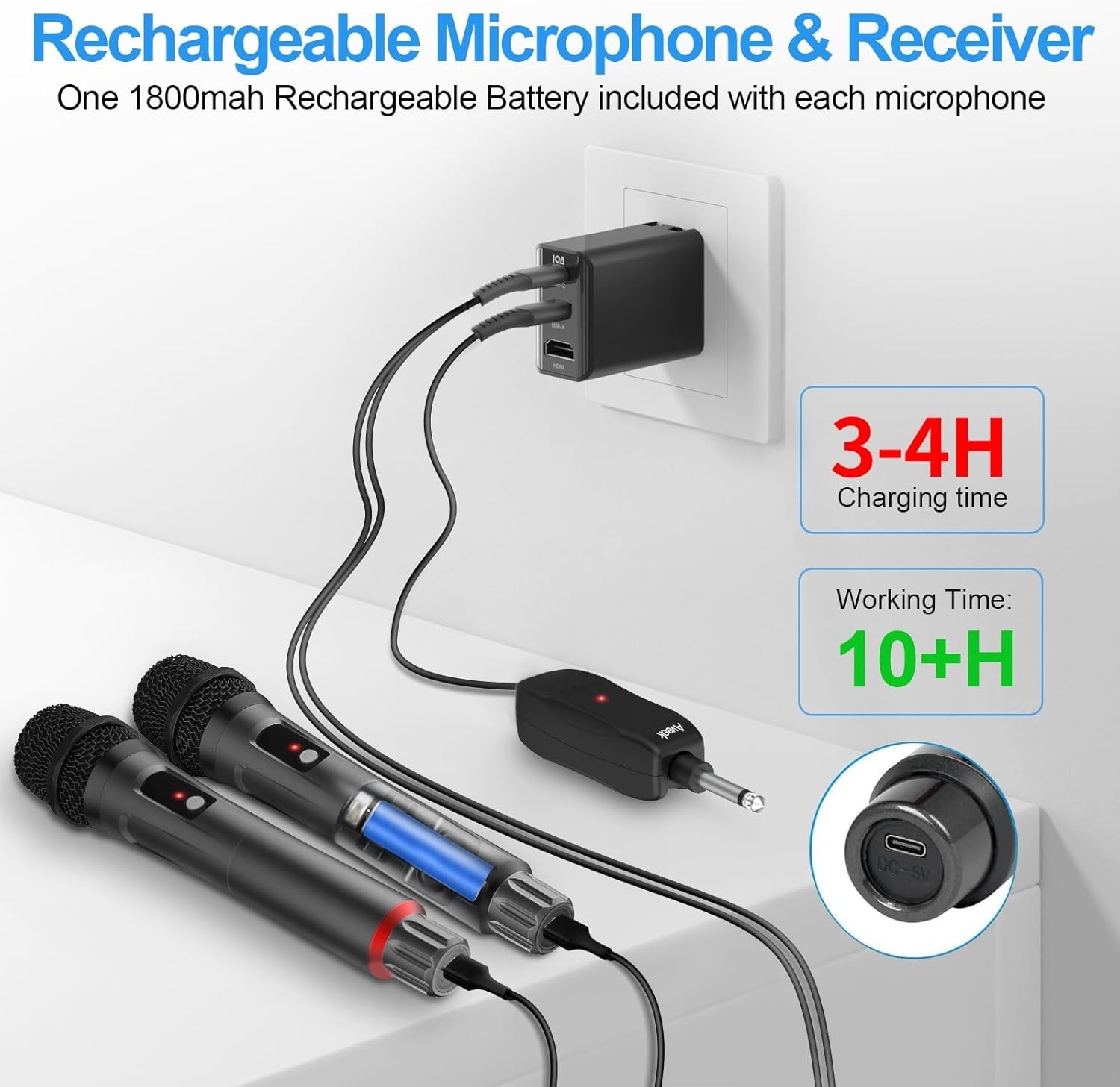 Professional Wireless Karaoke Microphone Set