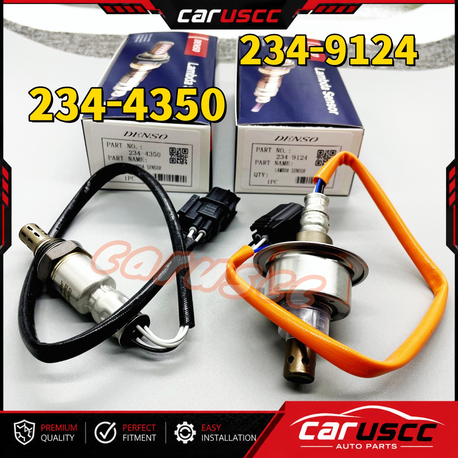 2X Up+Downstream Oxygen Sensor 234-9124 234-4350 For Honda Civic 2007-2011 1.8L