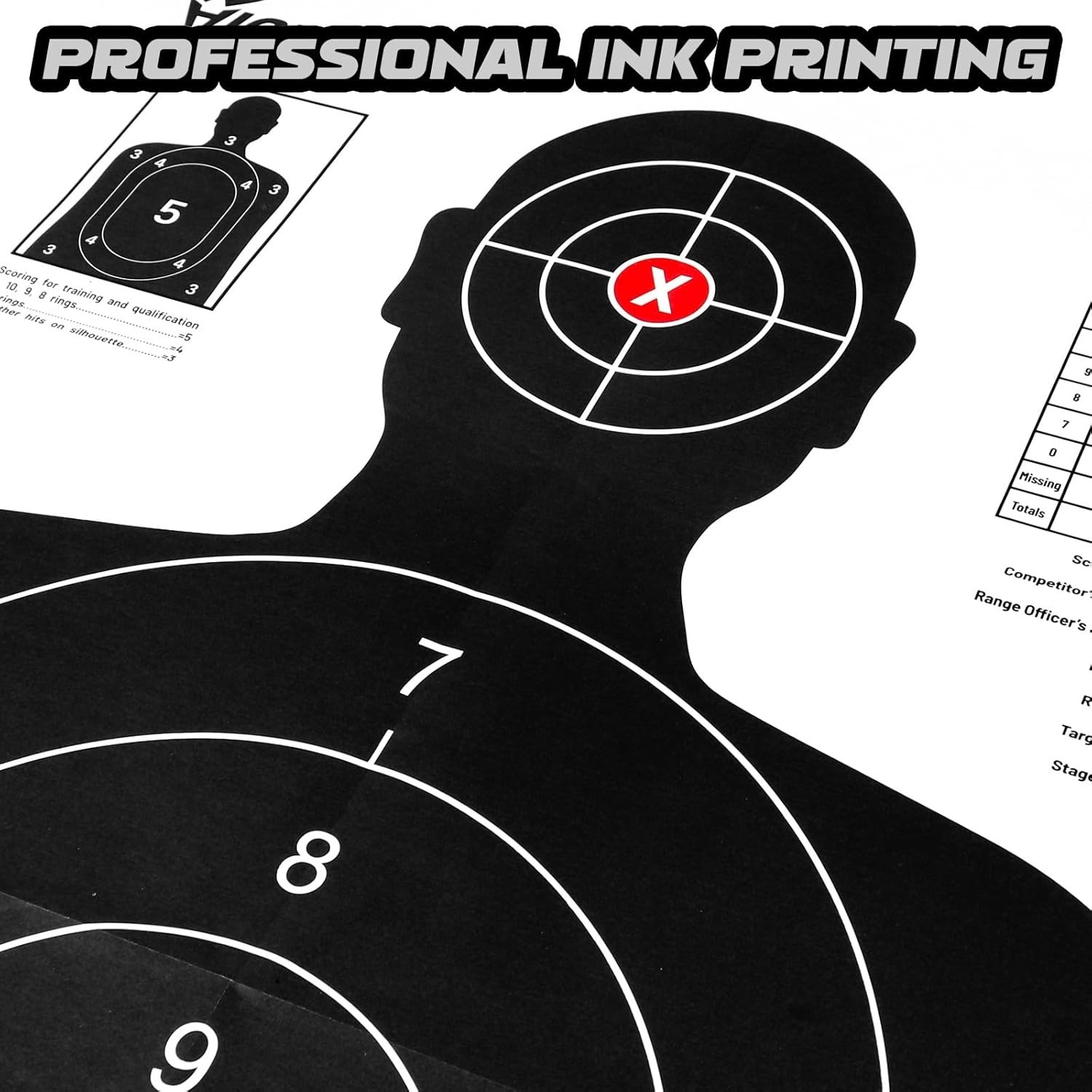 Versatile 23X35" Shooting Range Silhouette Paper Targets - 20 Pack for Accuracy
