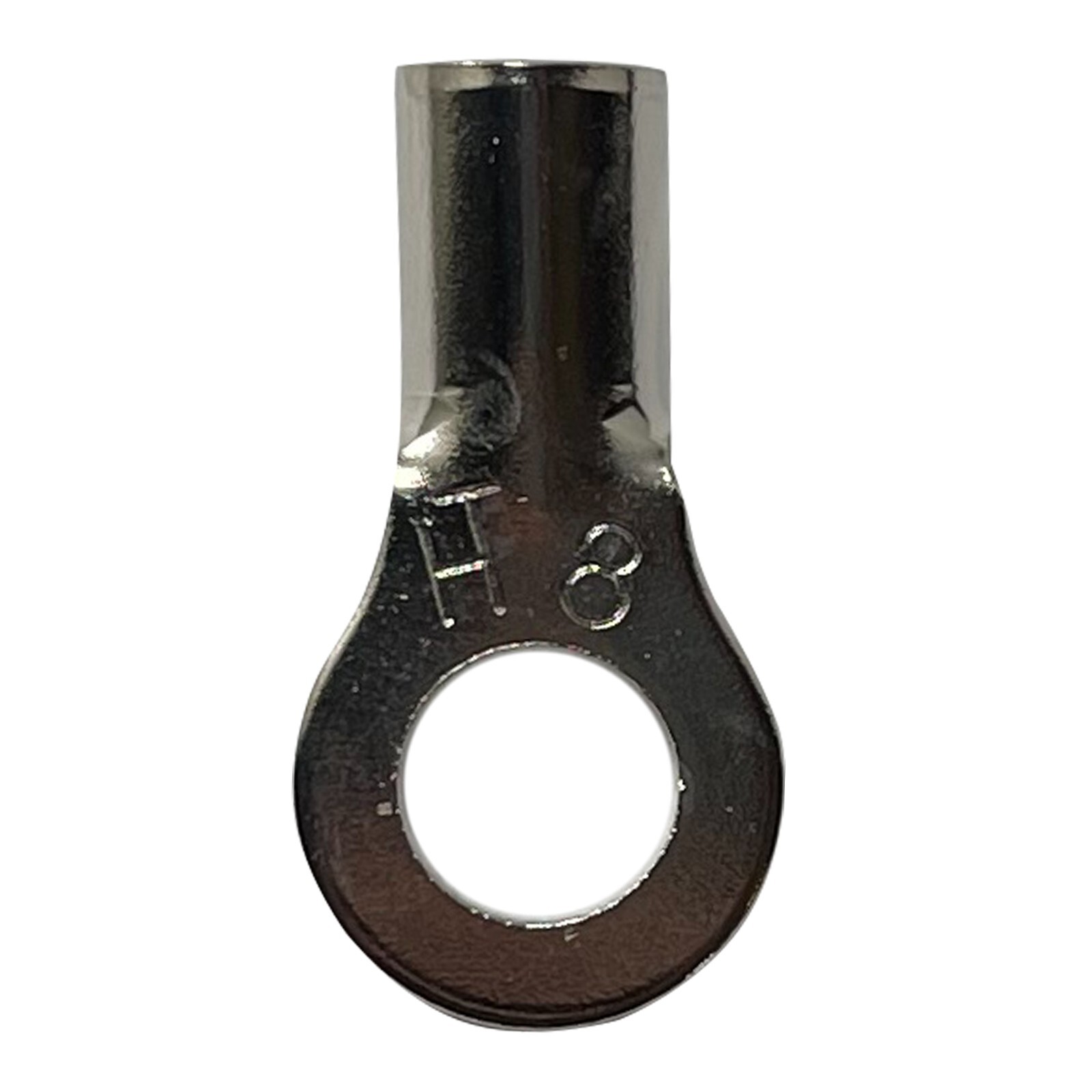 100 Piece High Temperature Non-Insulated 8 Gauge AWG 1/4 Stud Wire Ring Terminal