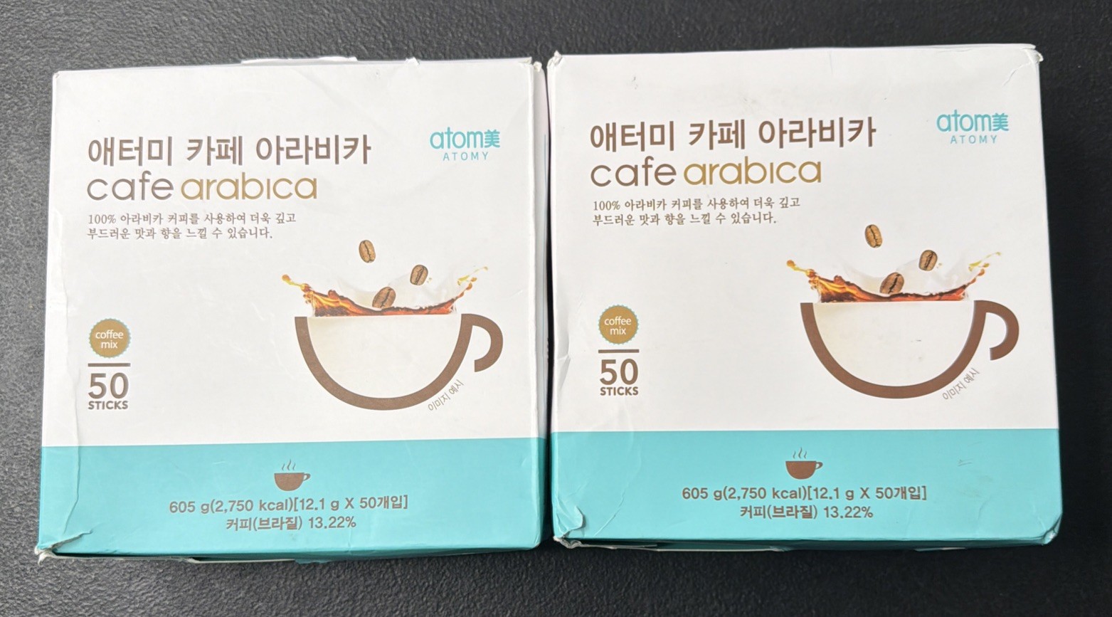 Atomy 50 Sticks Cafe Arabica Instant Coffee Mix Arabica Coffee & Natural Casein