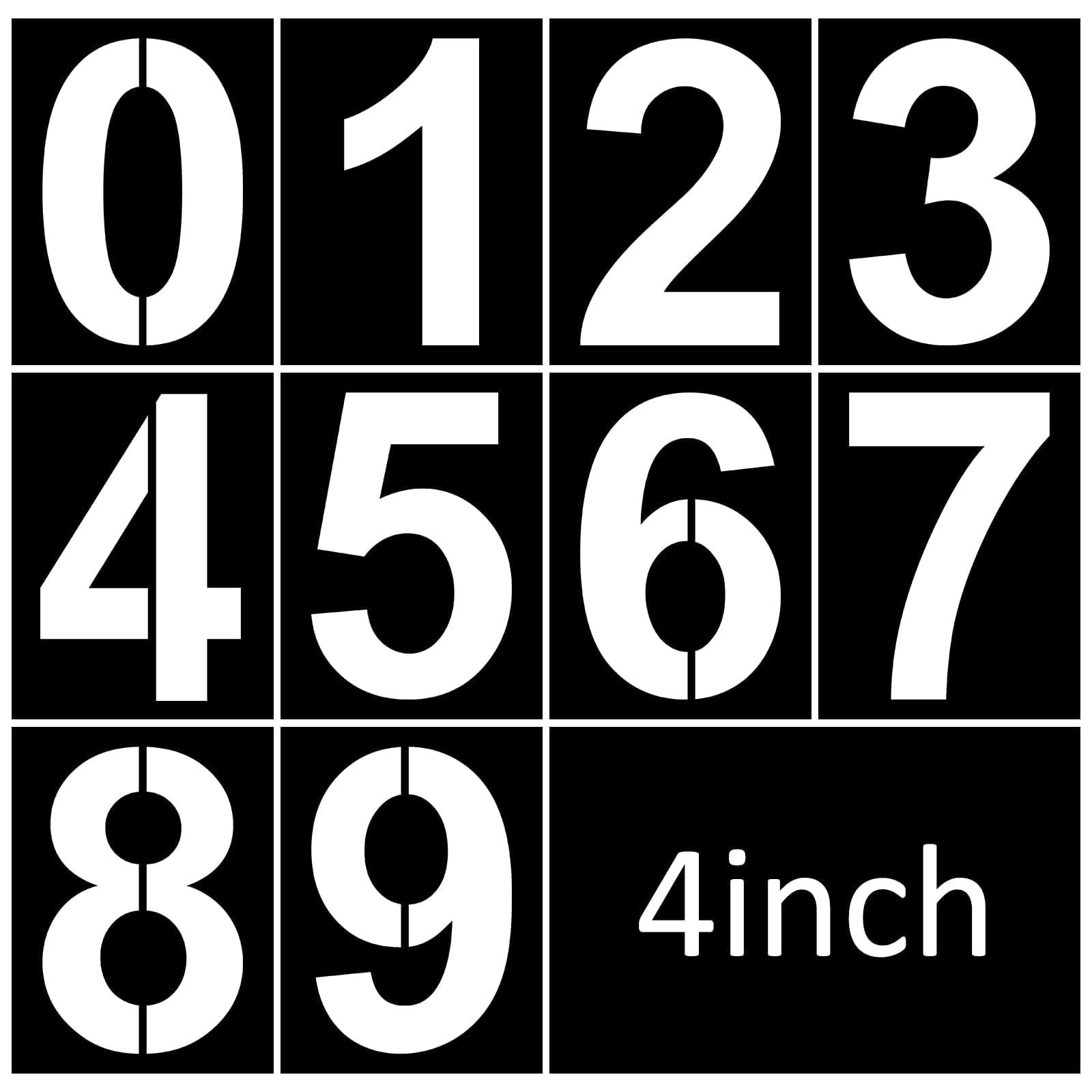 4 Inch Number Stencils Plastic Number Stencils Reusable Digital Painting Temp...