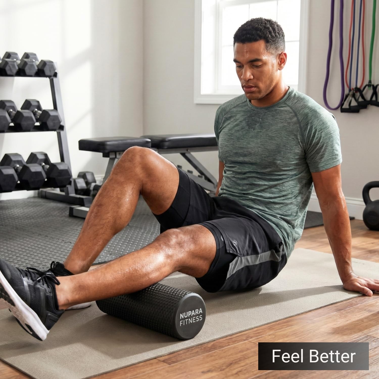 Foam Roller for Back, Legs, and Deep Tissue Muscles. Muscle Roller for Runnin...