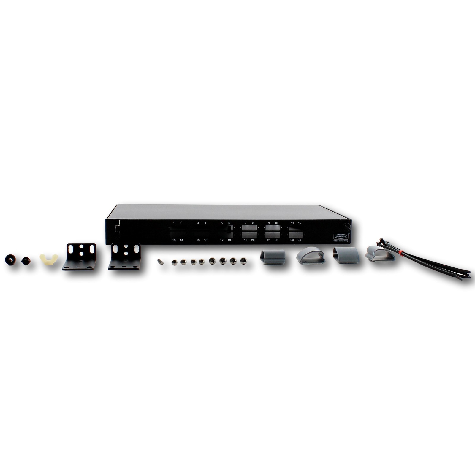 Hubbell Fiber Optic Patch Panel Rackmount UNLOADED 24 Fiber 12 SC Dup FPR024SCX