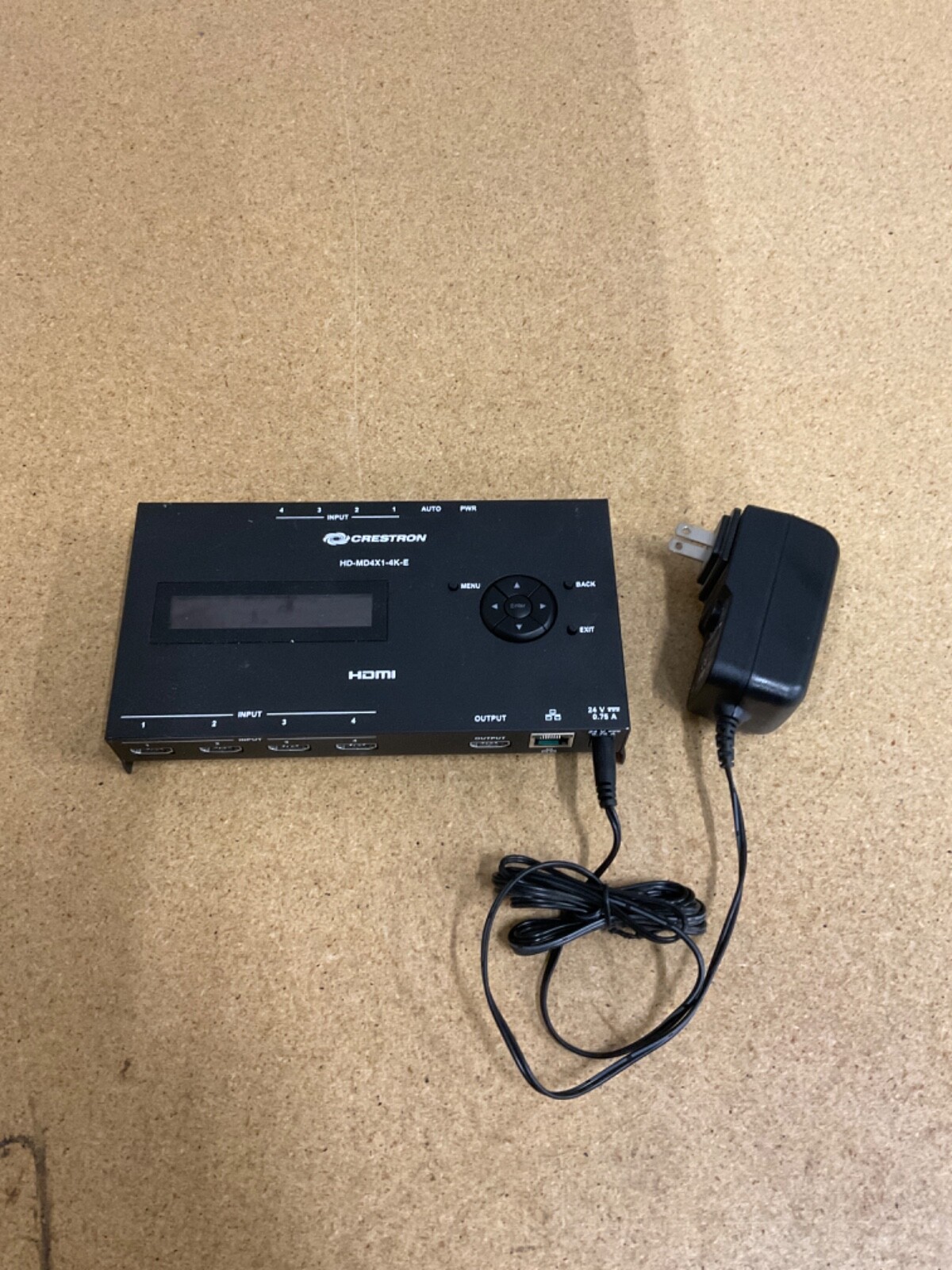 Crestron HD-MD4X1-4K-E 4x1 4K HDMI Switcher w/ Power Supply