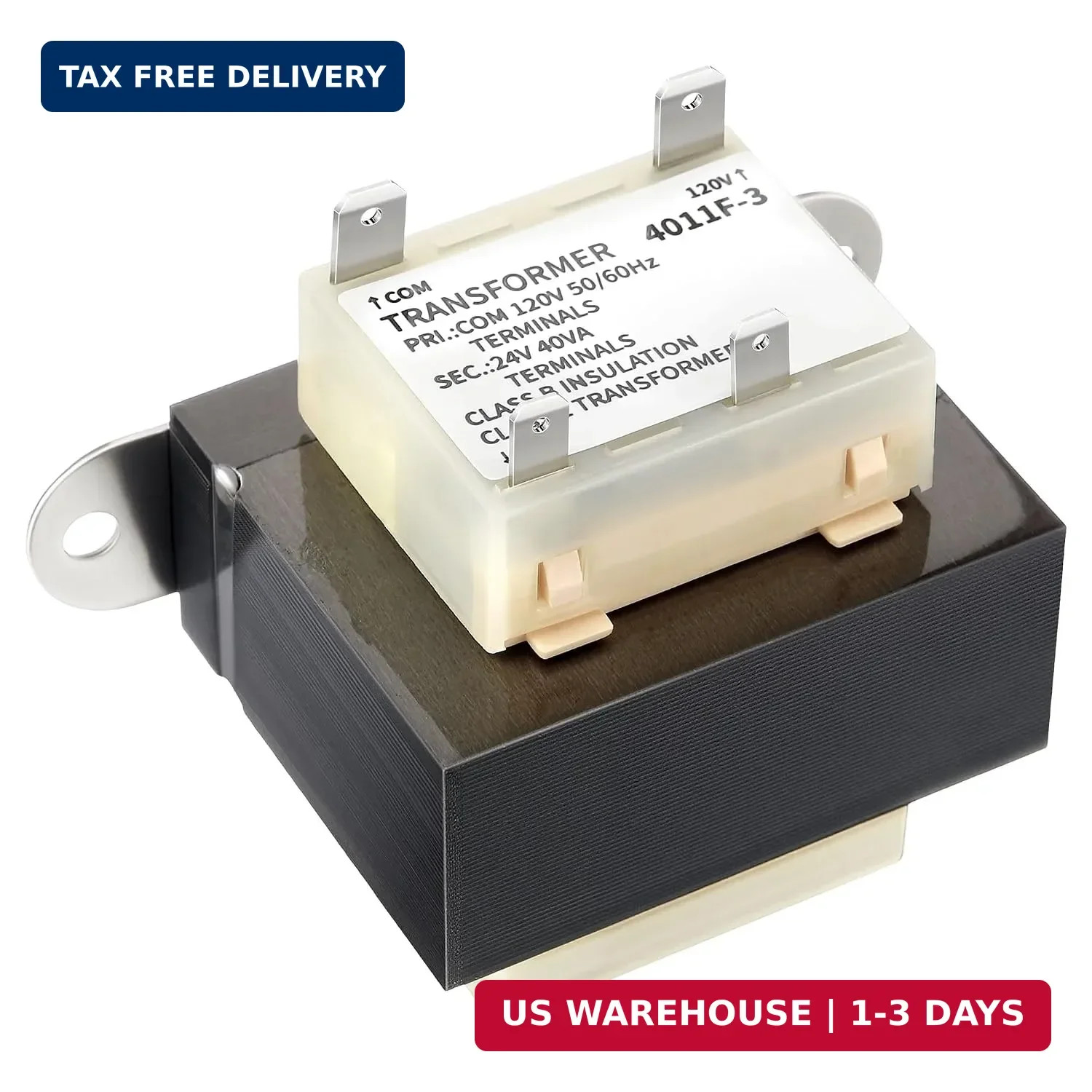 4011F-3 24V Transformer, 120V to 24V Transformer 40VA HVAC Furnace | 120V to 24V