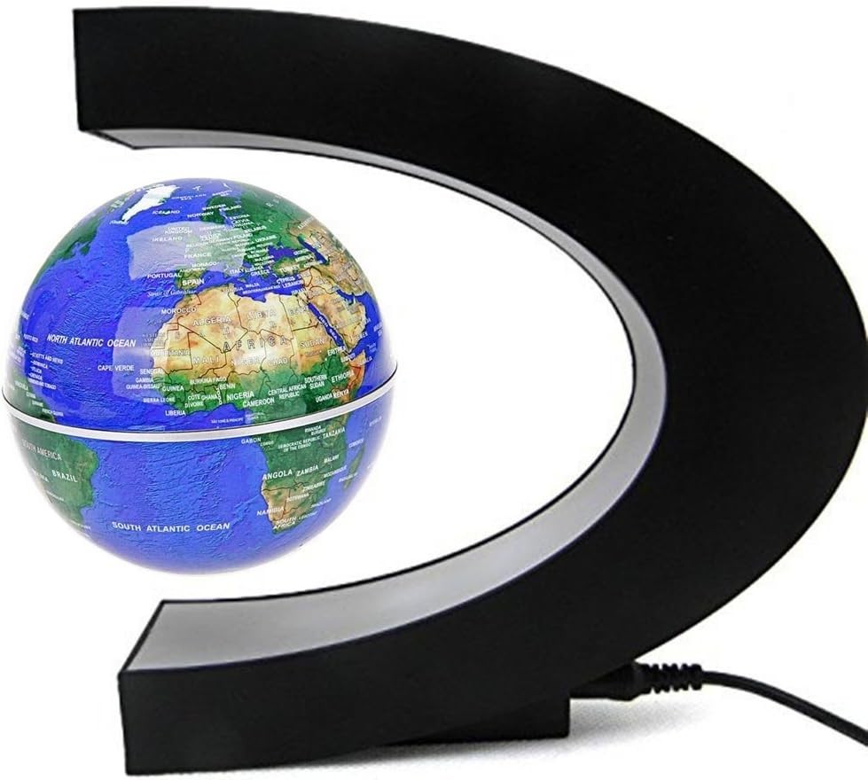 Floating Globe LED Lights C Shape Magnetic Levitation Floating Globe World Map