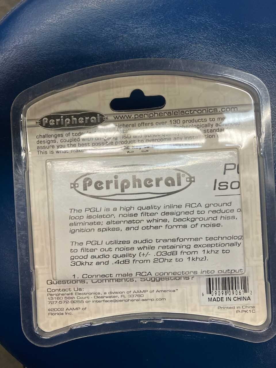 Peripheral PGLI Low Loss RCA Ground Loop Isolator Wire New